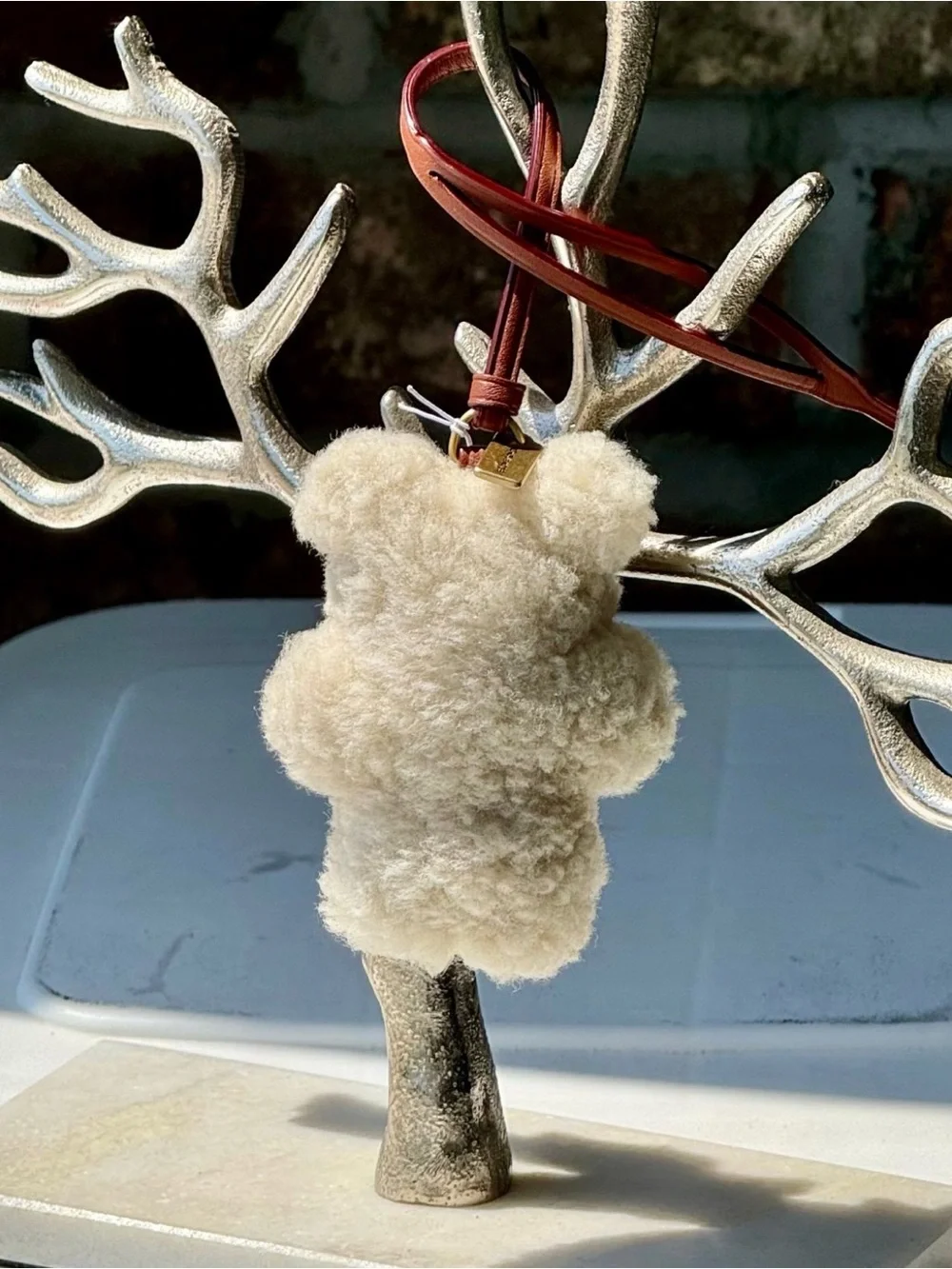 🤎New Coach Shearling Teddy Bear Bag Charm